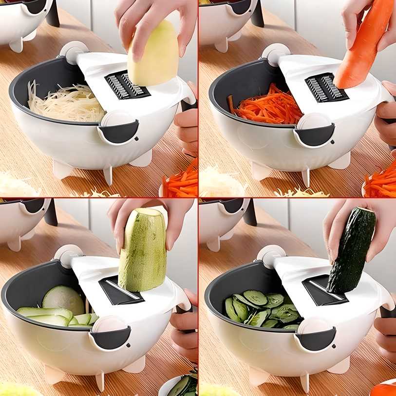 Lakoware SwirlChop™ Pro – 7-in-1 Veggie Spinner & Slicer